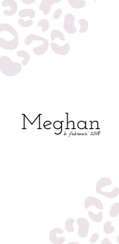 Geboortekaartje Meghan - DIY