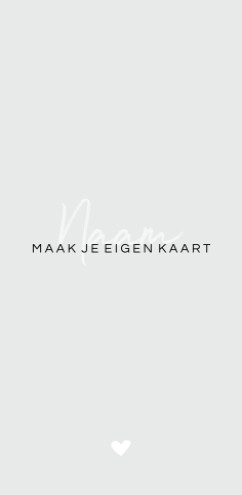 Kaartje zelf maken 10x21 enkel