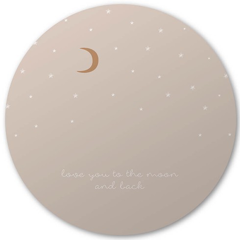 Behangcirkel love you to the moon 100x100