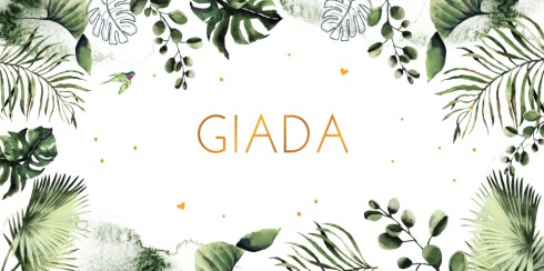 Geboortekaartje Botanisch - Giada