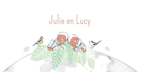 Geboortekaartje Julie en Lucy - EB