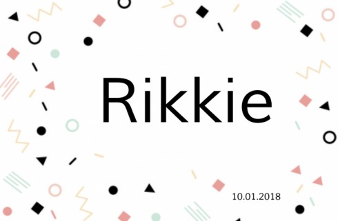 Geboortekaartje grafisch Rikkie