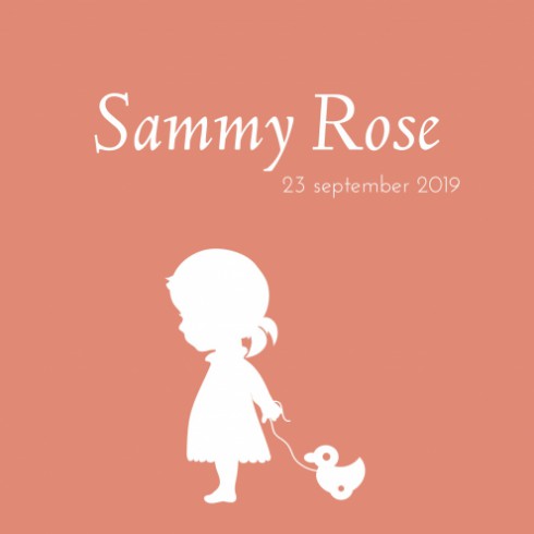 Geboortekaartje - Sammy Rose - DIY