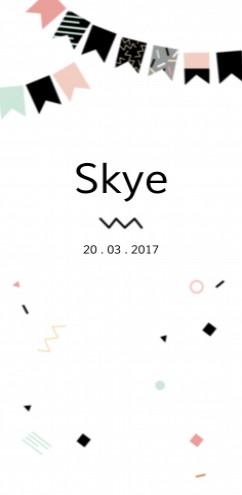 Geboortekaartje grafisch Skye