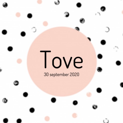 Geboortekaartje Tove Roze - ZZ