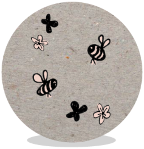 Sluitsticker - bloemen en bijtjes - JH