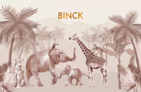 Jungle geboortekaartje met dieren - Binck