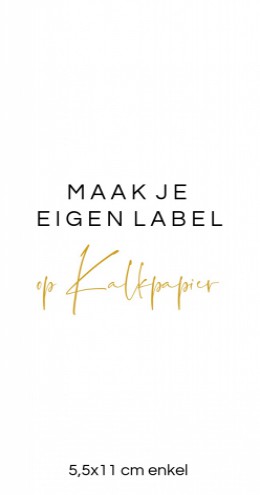 Labeltje zelf maken op kalk papier 5,5x10