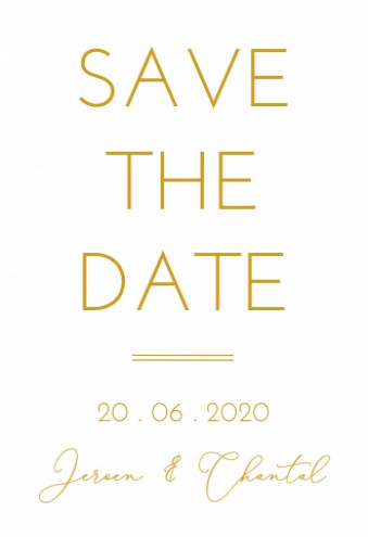 Kalkpapier folie Save the date strak