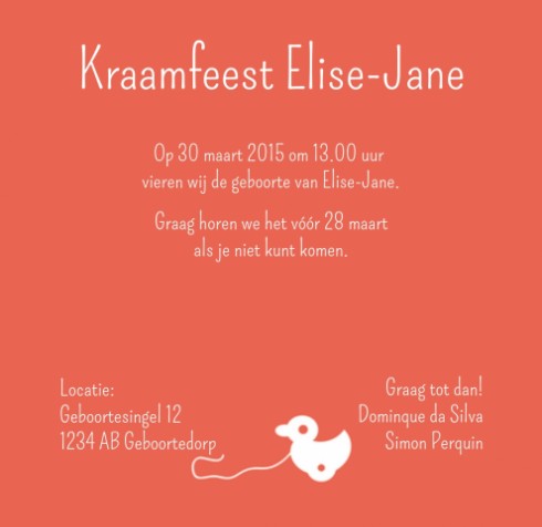 Kraamkaartje - Jack / Elise-Jane - SC