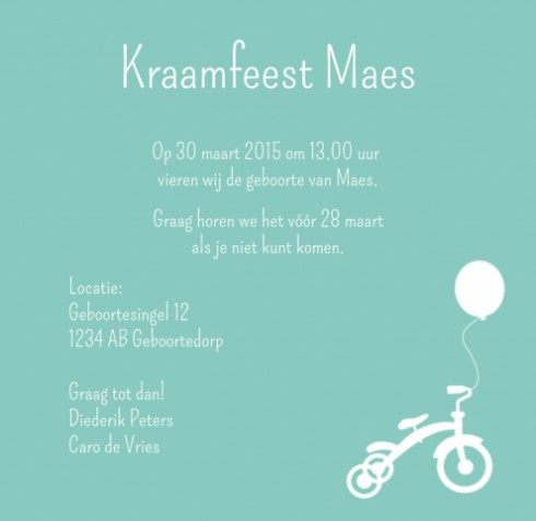 Kraamkaartje - Meas - SC