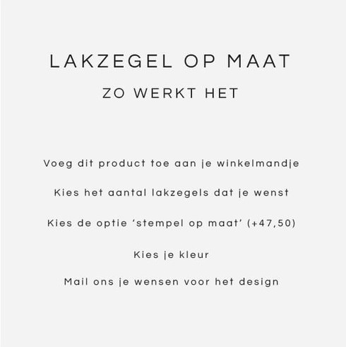 Lakzegel op maat