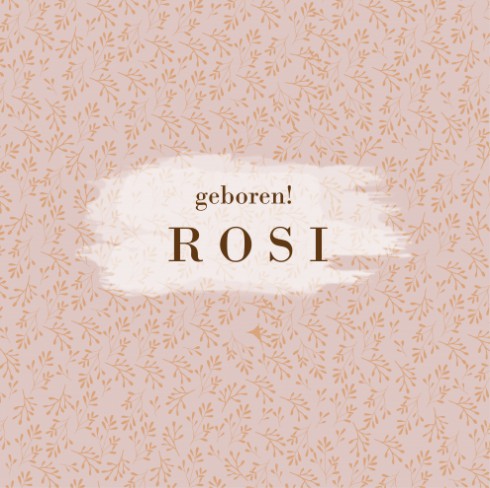 Raamsticker geboorte Rosi - 50x50