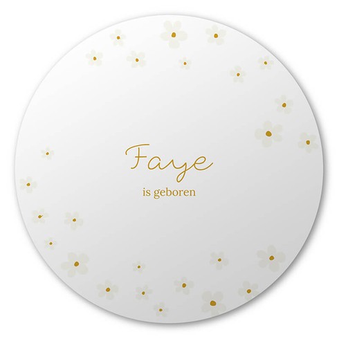 Ronde raamsticker Faye 60x60