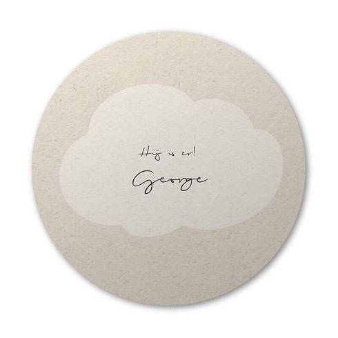 Raamsticker rond wolkje paperback 40x40 - George