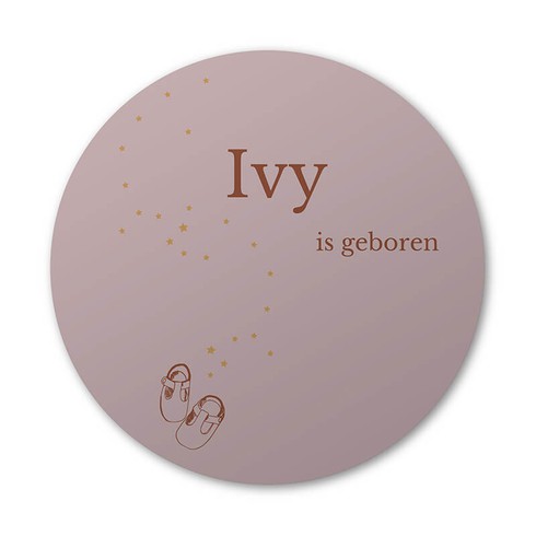 Ronde raamsticker Ivy 40x40