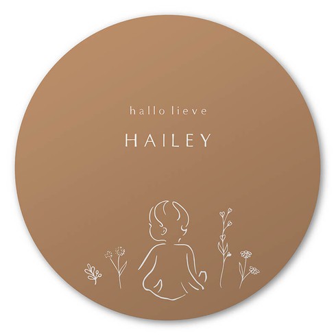 Ronde raamsticker Hailey 60x60