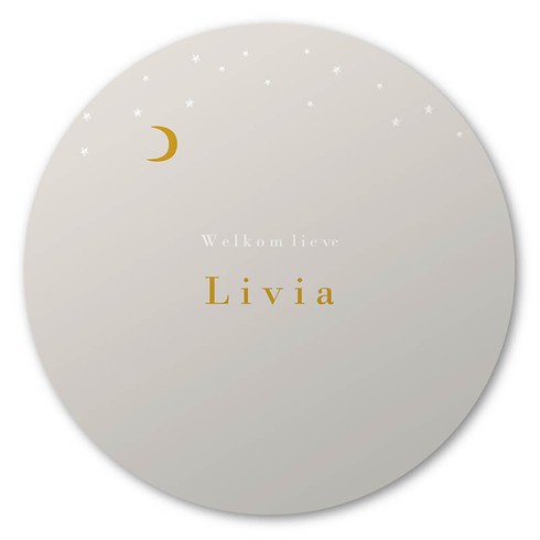 Ronde raamsticker Livia 60x60