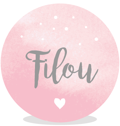 Sluitsticker DIY - Filou watercolor