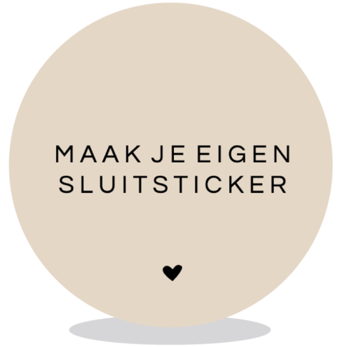 Sluitsticker zelf maken passend bij het geboortekaartje