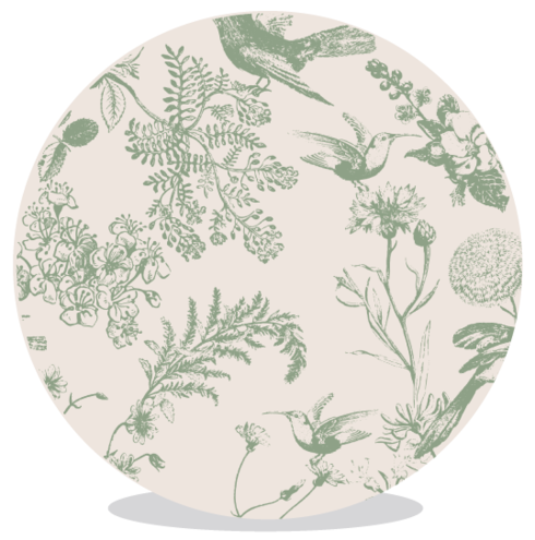 Sluitsticker met botanische bloemenprint