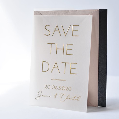 Save the Date strak - kalkpapier folie