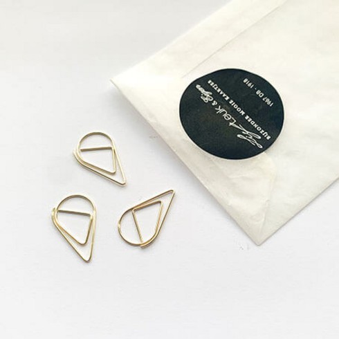 Paperclips - druppel - goud