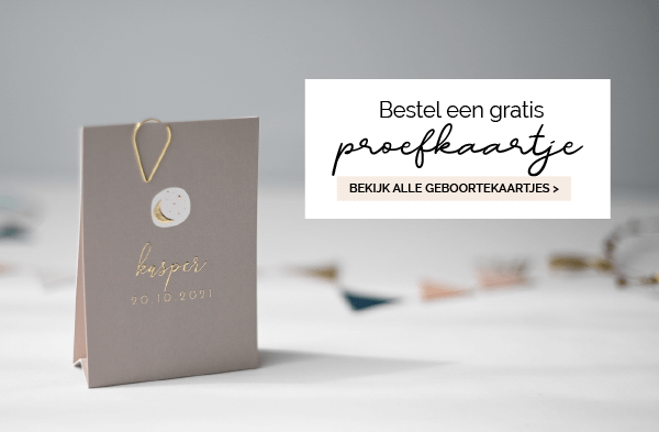 Bijzondere geboortekaartjes - gratis proefkaart