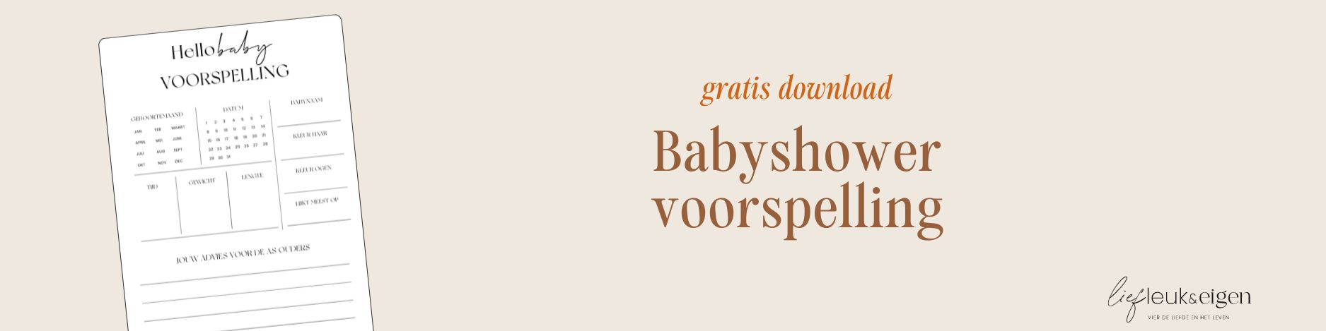 Babyshower voorspelling invulkaarten gratis download