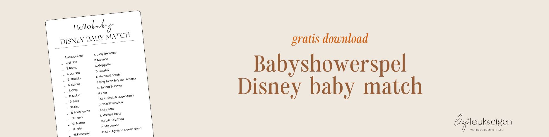 Disney baby match