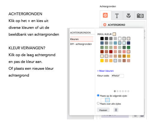 Achtergronden aanpassen geboortekaartje maken