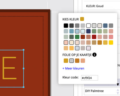 Kleurenpalet voor folie