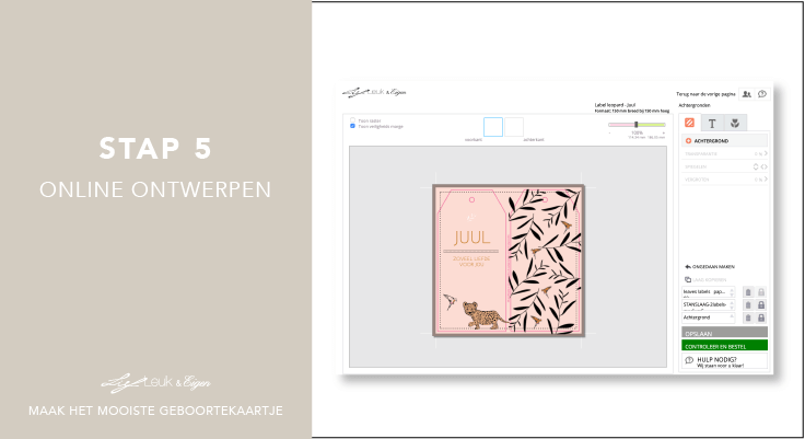 Geboortekaartjes maken - 9 stappen - online ontwerpen