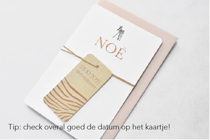 Tip geboortekaartjes: check overal goed de datum