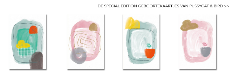 special edition geboortekaartjes van Pussycat and Bird